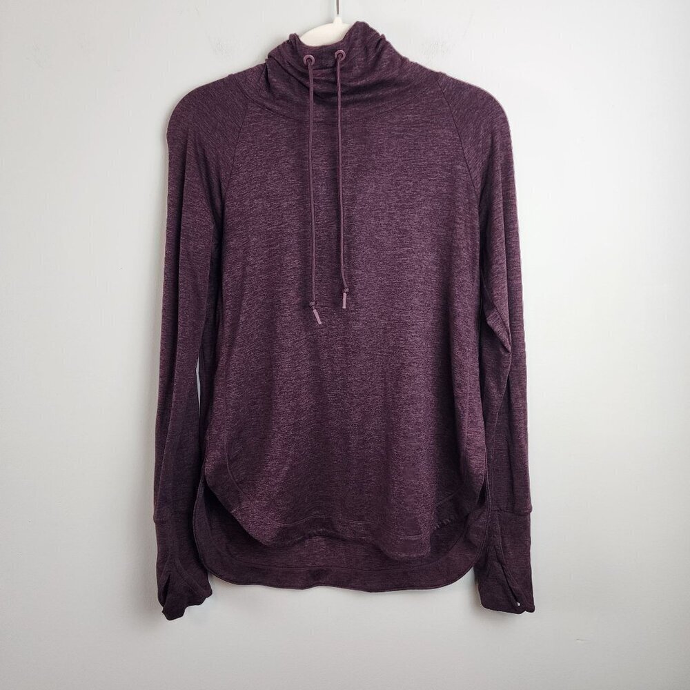 Athleta sz XS women Uptempo Hoodie Long Sleeve Top Purple Heather